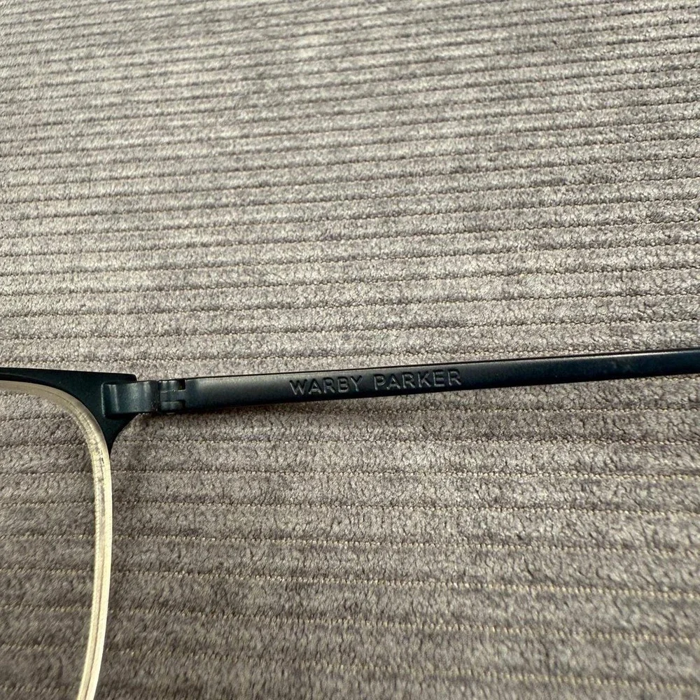 Warby Parker Wallis W 2550 Navy Blue Tortoise Eyeglasses 53-20-145 Semi-Rimless